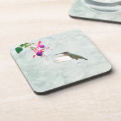 ハミングバードと暗い赤紫色 コースター (左側)