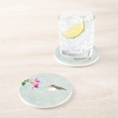 ハミングバードと暗い赤紫色 コースター (側面)