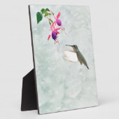 ハミングバードと暗い赤紫色 フォトプラーク (側面)