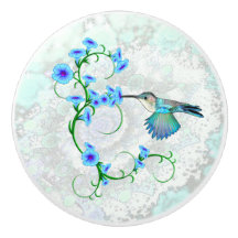 ハミングバードと朝顔