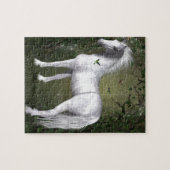 ハミングバードと森の白い馬 ジグソーパズル (横)