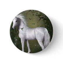 ハミングバードと森の白い馬