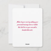 ハミングバードと熱帯の花 シーズンカード (裏面)