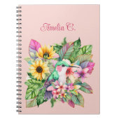 ハミングバードと熱帯の花 ノートブック (正面)