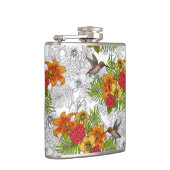ハミングバードと熱帯性花束 フラスク (右)