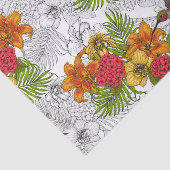 ハミングバードと熱帯性花束 薄葉紙 (詳細)