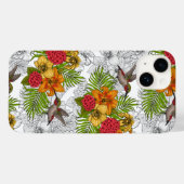 ハミングバードと熱帯性花束 Case-Mate iPhoneケース (裏面 (横))