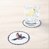 ハミングバードと石積み夜空銀河系鳥 ペーパーコースター (インサイチュ)