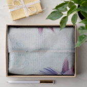 ハミングバードと紫色の花の切り離し 薄葉紙 (ギフト)