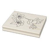 ハミングバードと花のカラーリングページ ラバースタンプ (スタンプ)