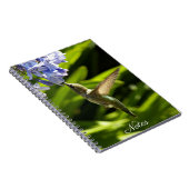 ハミングバードと花の自然写真 ノートブック (右側)