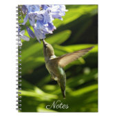 ハミングバードと花の自然写真 ノートブック (正面)