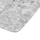 ハミングバードと花アダルトカラーリングページ カッティングボード (角)