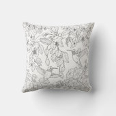 ハミングバードと花アダルトカラーリングページ クッション (裏面)