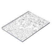 ハミングバードと花アダルトカラーリングページ ノートブック (左側)