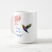 ハミングバードと花ママ コーヒーマグカップ (正面左)