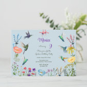 ハミングバードと花園の誕生日パーティー 招待状 (スタンド正面)