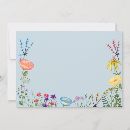 ハミングバードと花園の誕生日パーティー 招待状 (裏面)