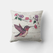 ハミングバードと花 クッション (裏面)