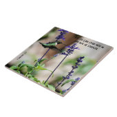 ハミングバードと花/聖なる書物、 経典節 タイル (側面)