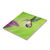 ハミングバードと薄紫絵画ズ タイル (側面)