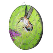 ハミングバードと薄紫絵画ズ ダーツボード (正面右)