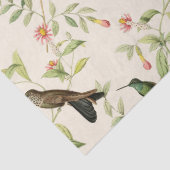 ハミングバードと離れアイボリーデコペー上の 薄葉紙 (詳細)