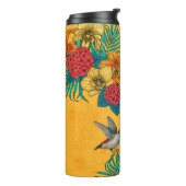 ハミングバードと黄色のトロピカルブーケ タンブラー (回転左)