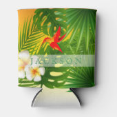 ハミングバードのある熱帯太陽の光 缶クーラー (正面)