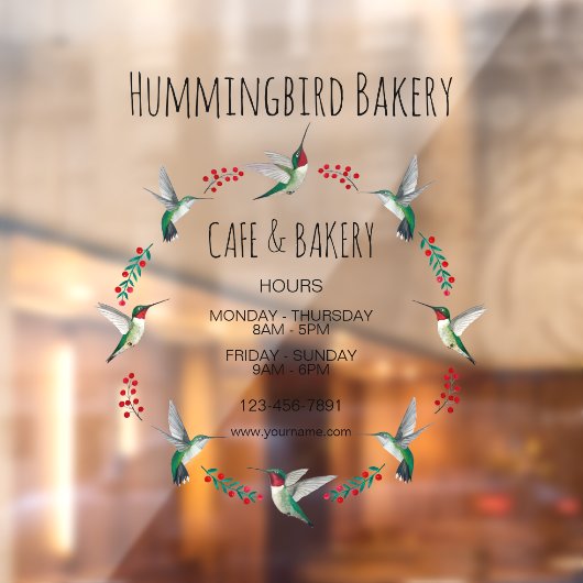 ハミングバードのビジネス用リース ウィンドウサイン (シート2)