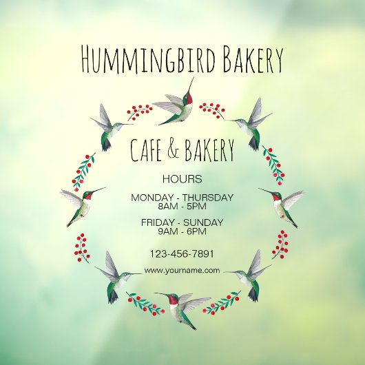 ハミングバードのビジネス用リース ウィンドウサイン (シート3)