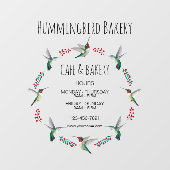 ハミングバードのビジネス用リース ウィンドウサイン (シート)