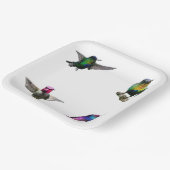 ハミングバードのプレーン背景 ペーパープレート (傾斜あり)