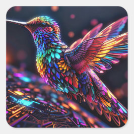 ハミングバードの年:月々の旅 スクエアシール