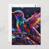 ハミングバードの年：月々の旅 ポストカード (正面/裏面)