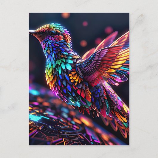 ハミングバードの年：月々の旅 ポストカード (正面)