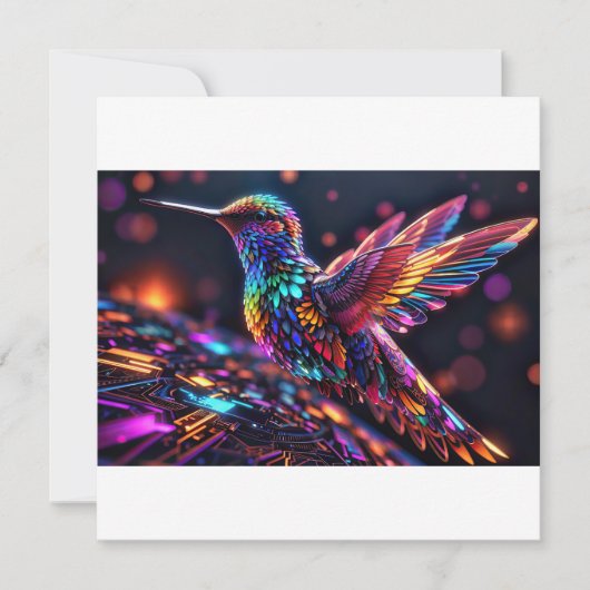 ハミングバードの年：月々の旅 招待状 (正面)