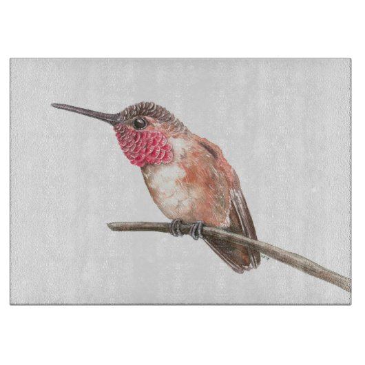 ハミングバードの水色 カッティングボード (正面)