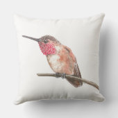 ハミングバードの水色 クッション (裏面)