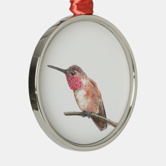 ハミングバードの水色 メタルオーナメント (右)