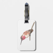 ハミングバードの水色 ラゲッジタグ (裏面縦)