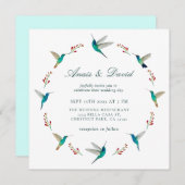 ハミングバードの結婚式招待状 案内状 (正面/裏面)