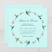 ハミングバードの結婚式招待状 案内状 (正面/裏面)