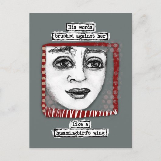 ハミングバードの翼はがき ポストカード (正面)