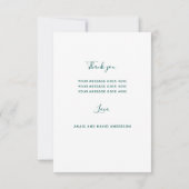 ハミングバードの花輪 ウェディング サンクス カード (裏面)