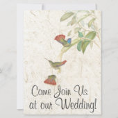 ハミングバードの花 ウェディング招待状 招待状 (正面)