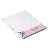 ハミングバードの飛沫カスタマイズ ノートパッド (アングル)