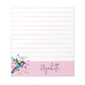 ハミングバードの飛沫カスタマイズ ノートパッド (正面)