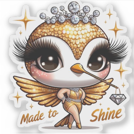 ハミングバードやる気を起こさせるステッカーに仕上げ シール (正面)