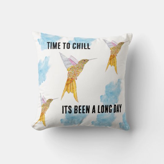 ハミングバードを冷やす時間 クッション (正面)